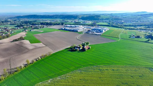 Auf diesem Areal in der Gemeinde Reichersberg könnte der neue Standort von Amazon entstehen. | Foto: Doms