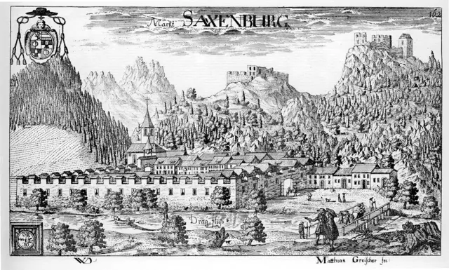 Johann Weichard von Valvasor: Sachsenburg im Jahre 1680 | Foto: Wikimedia Commons