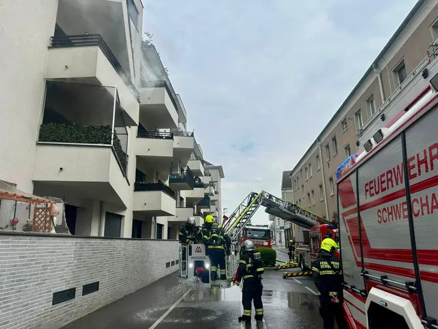 Küchenbrand in einer Schwechater Wohnhausanlage. | Foto: FF Schwechat