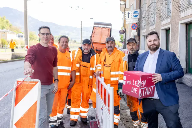 Aktuell laufen Arbeiten am Rudolfskai, in der Theatergasse, in der Roittnerstraße sowie in der Fasaneriestraße zwischen der Kreuzung Jägerstraße und der Kreuzung Revierstraße.  | Foto: Stadt Salzburg/Wildbild/Doris Wild