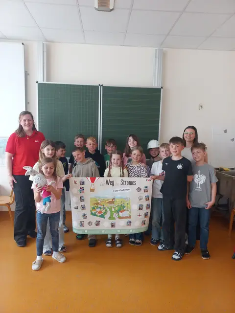 Den Weg des Stromes in der Volksschule nachgespielt