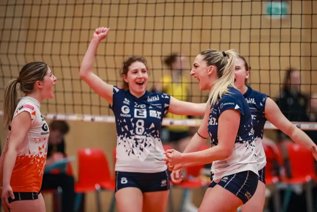 Marvi Pump, Julia Mitter und Iva Papac wollen am Sonntag die Saison mit dem dritten Platz in der AVLW abschließen. | Foto: GEPA pictures