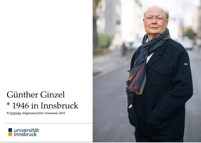 Günther Ginzel, Sohn des Kölner Ehepaars Rosi und Eugen Ginzel, die sich im Ötztal versteckten. | Foto: Powerpoint Präsentation Dominik Markl