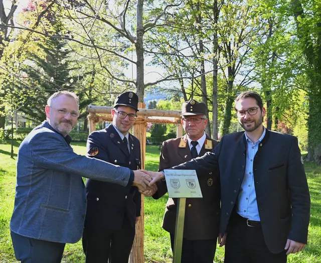 vlnr.: VBGM Bernhard Moser, Martin Enghofer, Christian Gruber, BGM Martin Pelzer