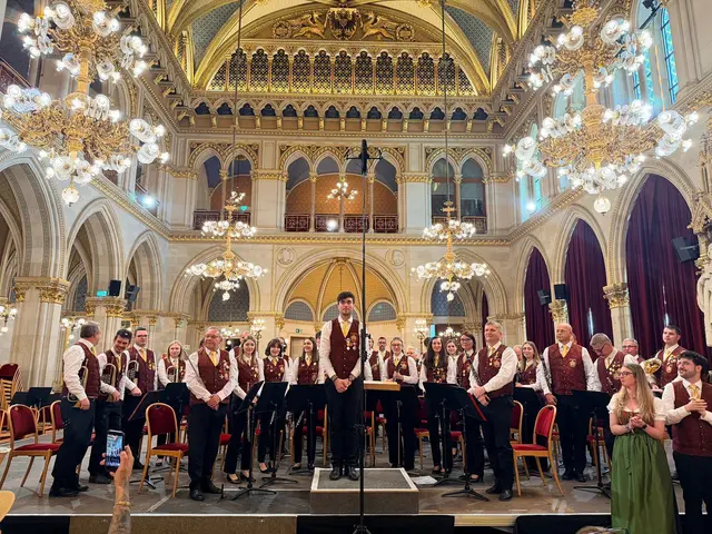 In den Hallen des Wiener Rathauses wurde die Bundeswertung für "Polka, Walzer, Marsch" ausgetragen.  | Foto: Musikverein Purbach