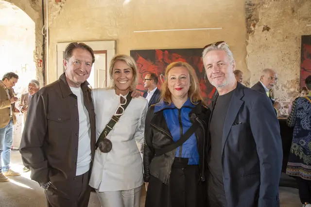 Marc &amp; Barbara Zimmermann, Künstler Thomas Riess und Sissa Micheli. | Foto: Jürgen Hammerschmid