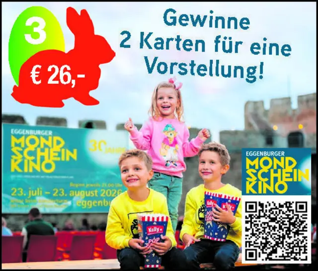 [Anzeige] Kinoerlebnis beim Mondscheinkino Eggenburg für Zwei