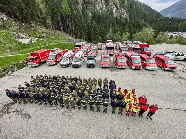 Der KAT-Zug zwei aus dem Bezirk Spittal bei der Übung in der Innerfragant. | Foto: BFKDO Spittal/Drau