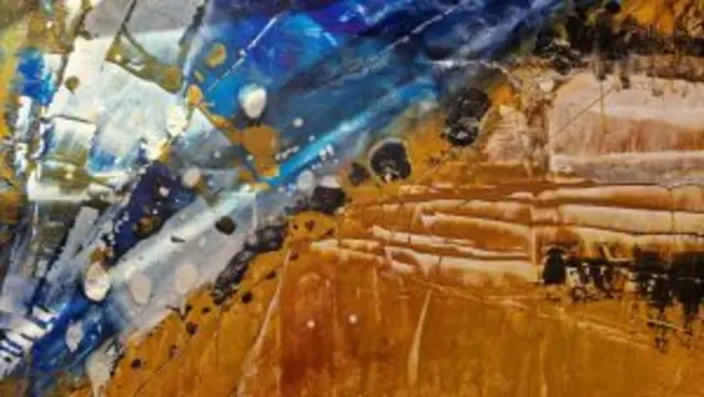 Kunstwerk der Künstlerin Bettina Krummel aus dem Jahre 2021 mit dem Titel "Lost in Paradise", in der Technik Mixed Media/Acryl/Spachtel/Kunstharz, in der Größe von 120 cm x 80 cm. | Foto: www.kitzaktiv.at/bettina-krummel/