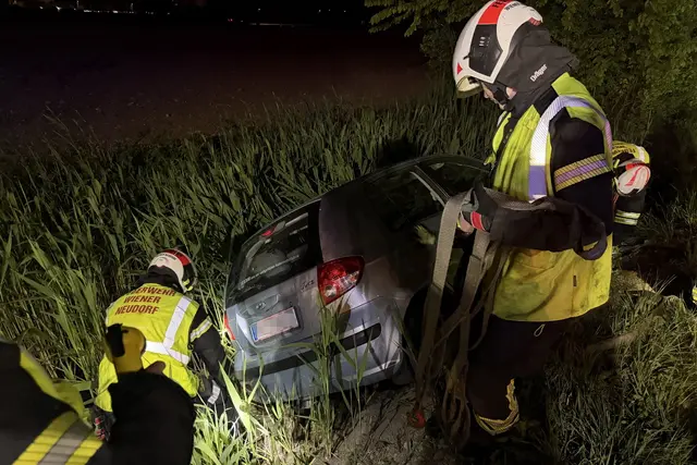 Fahrzeug landete im Schilf