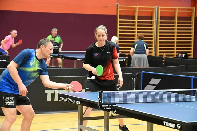 Andreas Kranzer, hier im Mixed mit Sarah Kainz aus Vorarlberg. | Foto: Fritz Dauchner