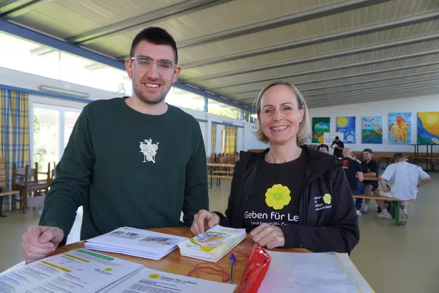 In der Don Bosco Halle wurden die Besucherinnen und Besucher über die Typisierung aufgeklärt. | Foto: MeinBezirk / Jennifer Flechl