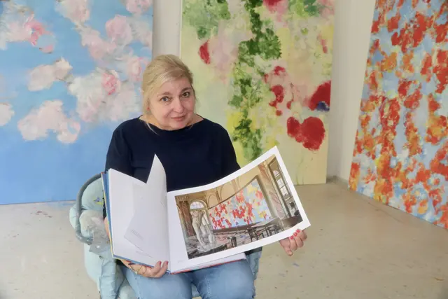Andrea Bischofs monumentales Werk wird nach der Gemäldegalerie Alte Meister im Zwinger Dresden aktuell in Venedig gezeigt. | Foto: Ulrike Kozeschnik-Schlick
