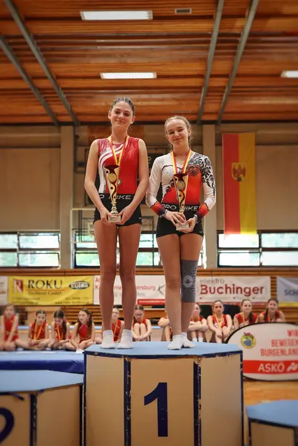 In zwei Durchgängen präsentierten 55 Athletinnen Übungen auf hohem technischem Niveau. | Foto: ASKÖ Kunstturnen Mattersburg