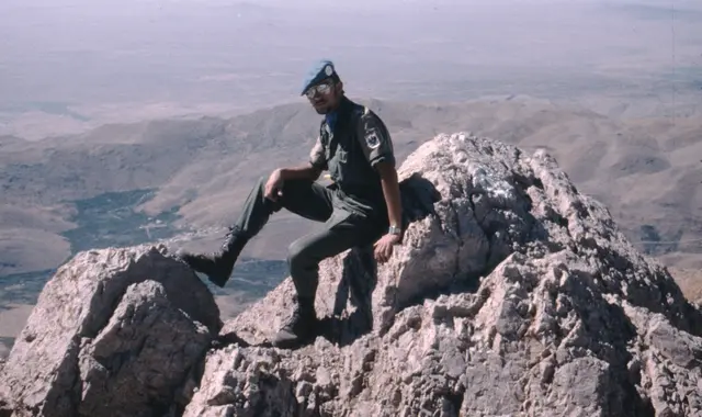Syrien 1978 am Mt. Hermon 2.814 m Medal Parade | Foto: Gerhard F. Dujmovits Austrian Soldier of Peace