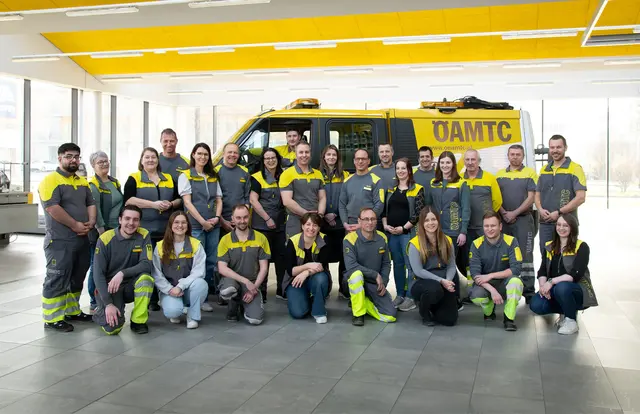 Das Team vom ÖAMTC Urfahr mit Stützpunktleiter Manuel Mitterhuber (1. von rechts hinten). | Foto: ÖAMTC