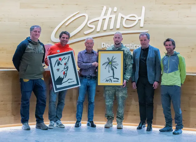 Vorstand Manuel Mascher, Ortsleiter Thomas Zimmermann, ObmannWerner Frömel, Maximilian Faustini, TVB Obmann Fanz Theurl und Vorstand Vittorio Messini | Foto: Ecaterina Tolicova