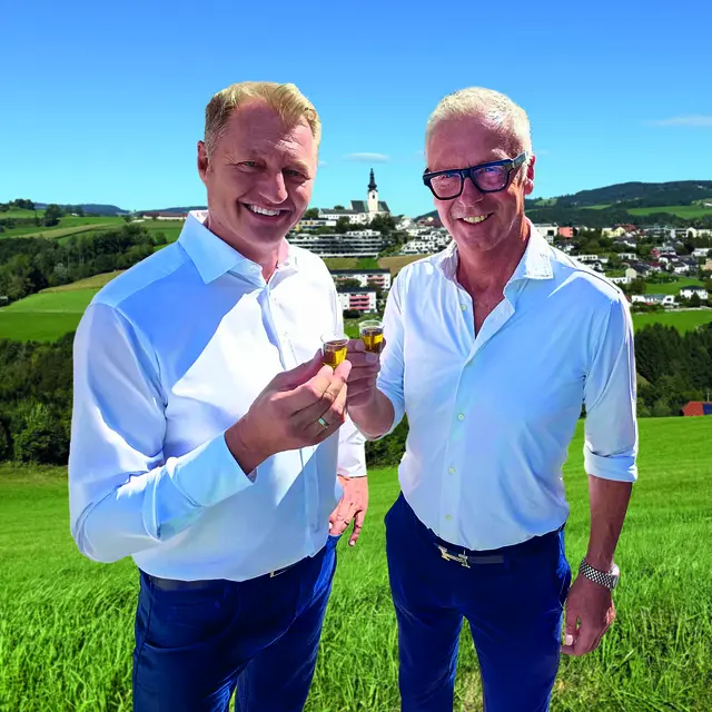 Vizebürgermeister und derzeit amtsführender Bürgermeister Harald Kogler (l.) und Alt-Bürgermeister Andreas Fazeni (r.). | Foto: Reko Marketing