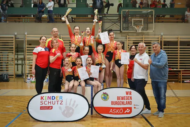 Die ASKÖ Kunstturnen Mattersburg überzeugte dabei mit zahlreichen Titeln und Medaillen.  | Foto: ASKÖ Kunstturnen Mattersburg