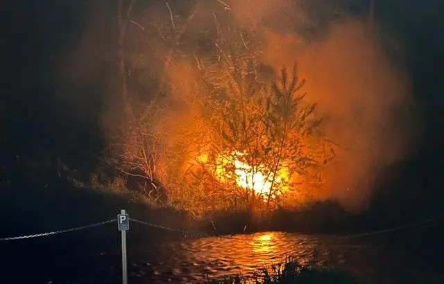 Bild vom Brand. | Foto: Feuerwehr Strassburg