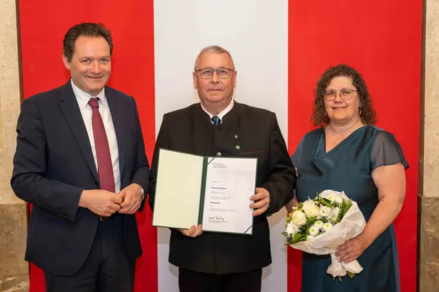 Bürgermeister von Hardegg Fritz Schechtner jetzt auch Ökonomierat