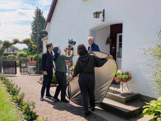 Zeitzeuge Harald Herbe wohnt seit 1945 in der St. Georgener DEST-Siedlung, einst Verwaltungsitz der KZ-Steinbrüche in Gusen. | Foto: Eckhart Herbe