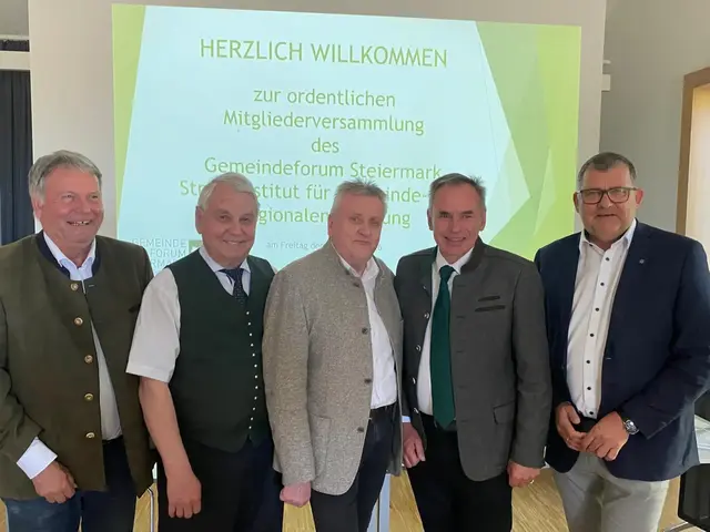 Wolfgang Schlick, Max Taucher, Herbert Spirk, Josef Lind und Mario Angerer (v. l.)  | Foto: Gemeindeforum