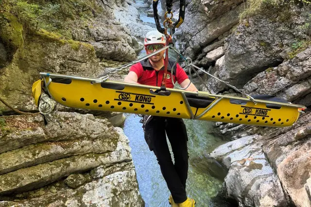 Berg- und Wasserrettung übten für den Ernstfall in Bad Ischl. | Foto: Bergrettung OÖ