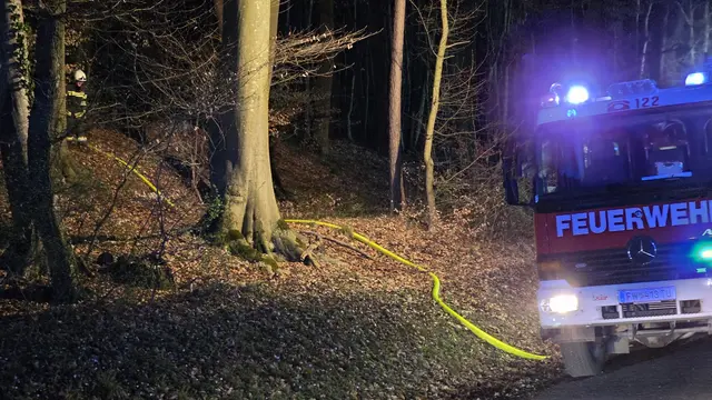 Löscharbeiten Waldbrand