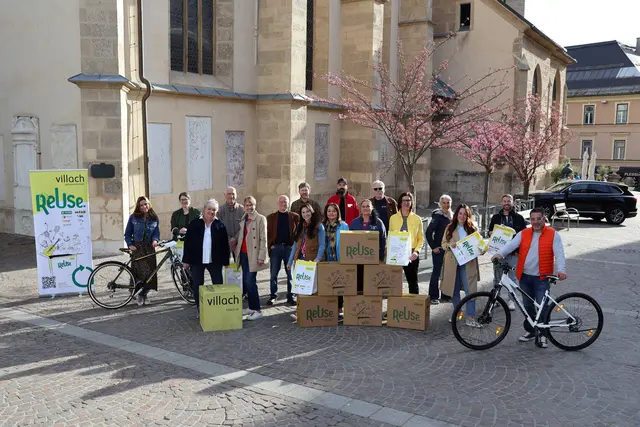 Die Partner:innen des ReUse-Frühlings freuen sich auf ihren Besuch. | Foto: Stadt Villach/Astrid Kompan