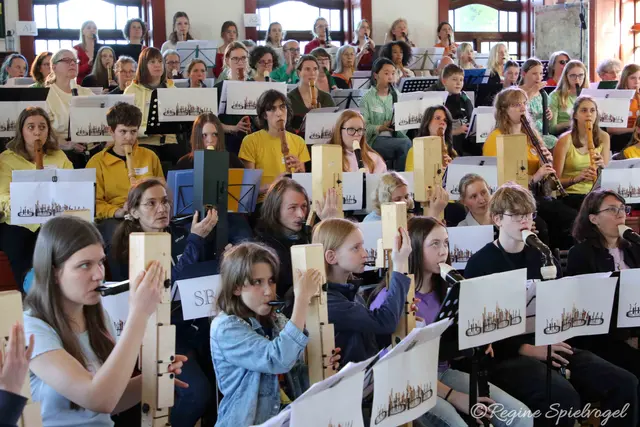 Über das ganze Jahr hinweg üben die Musikschüler und Musikschülerinnen mit den Lehrkräften in den Bundesländern und verschieden Städten - sogar in Ungarn. Um dann einmal im Jahr zum großen Ganzen zu werden. Ein Klangerlebnis für das staunende Publikum. 