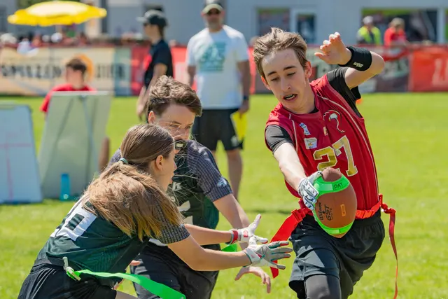 Telfs Patriots U15 Flag-Mannschaft behauptet sich. | Foto: Telfs Patriots