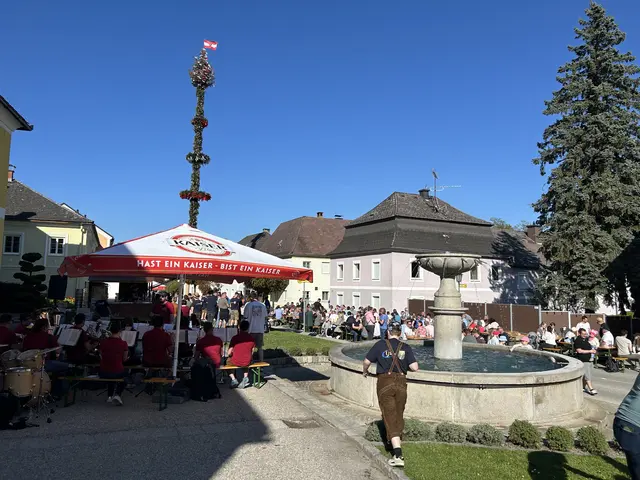 Maibaum in Klam. Eine Initiative der Landjugend Klam mit Feuerwehr und Musik. | Foto: Landjugend Klam