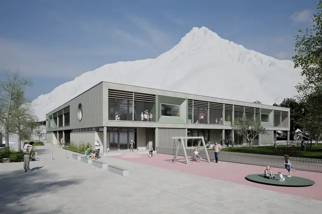 Visualisierung des Kindergartens. | Foto: Arch.büro Unisono