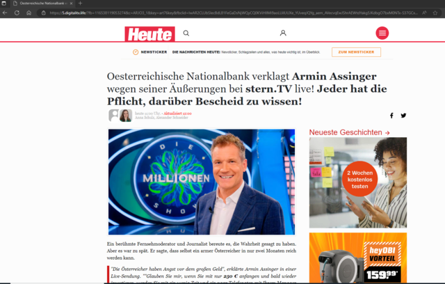 Beispiel für Fake-News. | Foto: Bundeskriminalamt