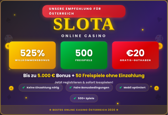 [Anzeige] Online Casino Österreich 2026 - Beste Casinos & Bonus Vergleich