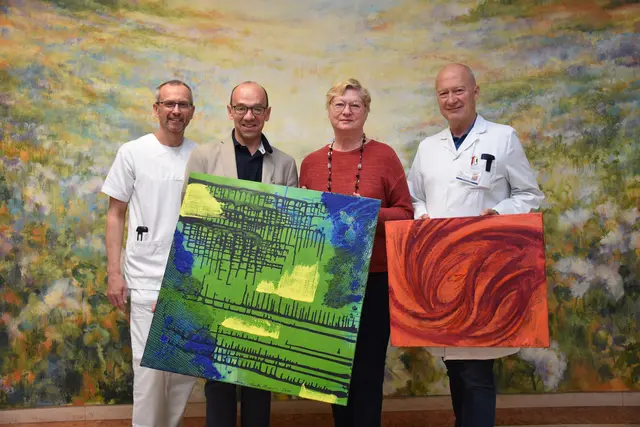 Stefan Fehringer, Franz Huber, Adriane Muttenthaler (Künstlerin) und Reinhold Klug. | Foto: LK Horn