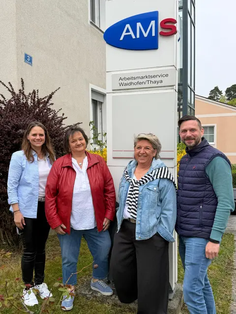 Manuela Draxler (AMS), Edith Palisek-Zach (AMS), Sabine Draxler (AK) und Wolfgang Schwartz (AMS) laden zur Infoveranstaltung | Foto: AMS