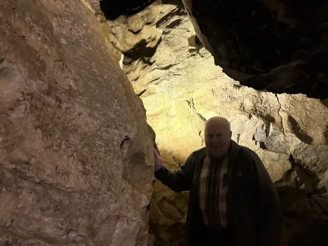 „Das weiße nichts, Nihilum album, im Volksmund ‚Nix“, das sich in der Höhle abgelagert hat, gab der Höhle ihren Namen. Diese Ablagerungen machen die Höhle außergewöhnlich.", erzählt Tauber mit einem Blick an die Decke. | Foto: Lina Chalusch