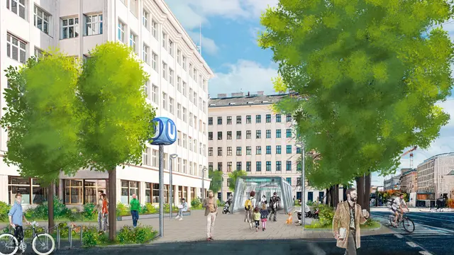 Die Arbeiten am Frankhplatz starten.  | Foto:  message