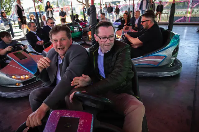 Nicht ganz entspannt waren Markus Prettenthaler und Georg Preßler. | Foto: Rusk Video
