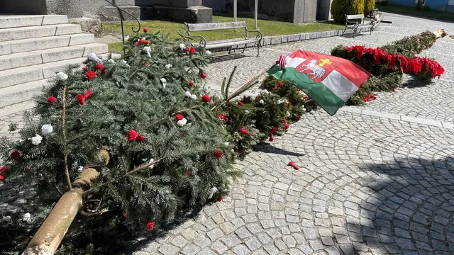 Landjugend-Maibaum in Bad Kreuzen "gefällt".  | Foto: Strudengau TV Franz Leitner