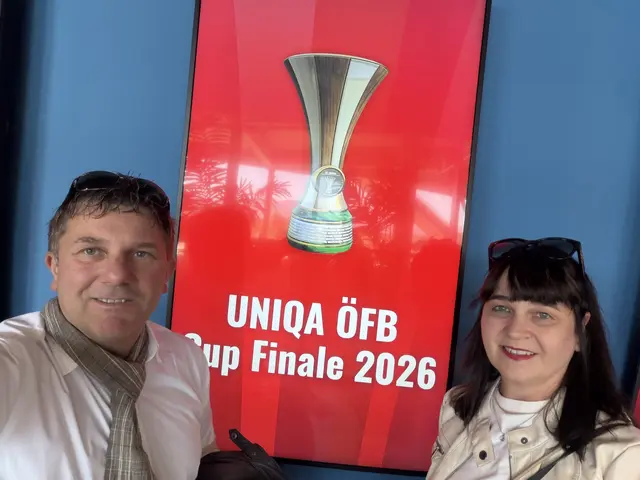 Robert und Melitta Keringer beim ÖFB Cup Finale im Wörthersee Stadion in Klagenfurth. Das Weingut Keringer trat als ÖFB-Weisswein-Partner auf | Foto: Weingut Keringer
