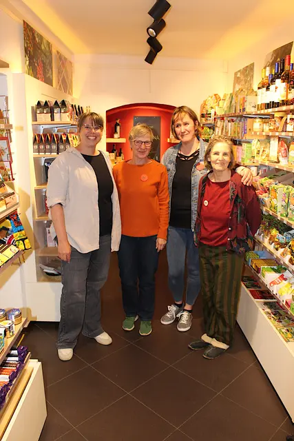 Kathrin, Birgit, Valentina und Veronika vom Haller Weltladen.