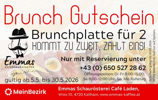 Genieße mit dem 1+1 Gutschein deinen Brunch mit Partner:in, Freund:in oder Familienmitglied. | Foto: Emmas Kaffee