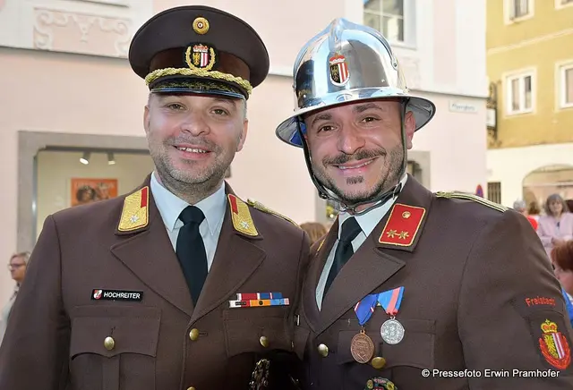 Die beiden Kommandeure der FF Freistadt Martin Hochreiter und Paul Wirtl