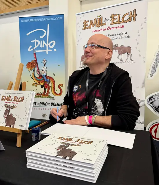 Helmut "Dino" Breneis - Zeichner von Emil der Elch - Kinderbuch. 