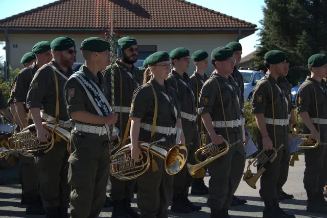 Die Militärkapelle Burgenland sorgte während des Festakt für musikalische Umrahmung.  | Foto: Lisa Stöckl