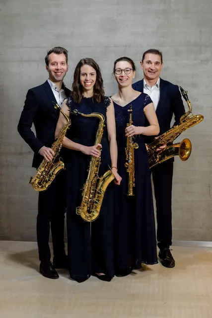 Das „Sax Arte Quartett“ tritt gemeinsam mit dem renommierten Pianisten Robert Jäger in Millstatt auf.  | Foto: Sax_Arte_Ferenc_Viola_Alexandra_Markus
