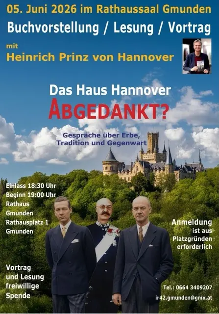 Buchpräsentation mit Heinrich Prinz von Hannover in Gmunden